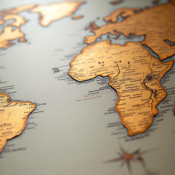 Master Bedroom with antique map wall art