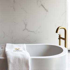 Luxury bathroom with marble finishings